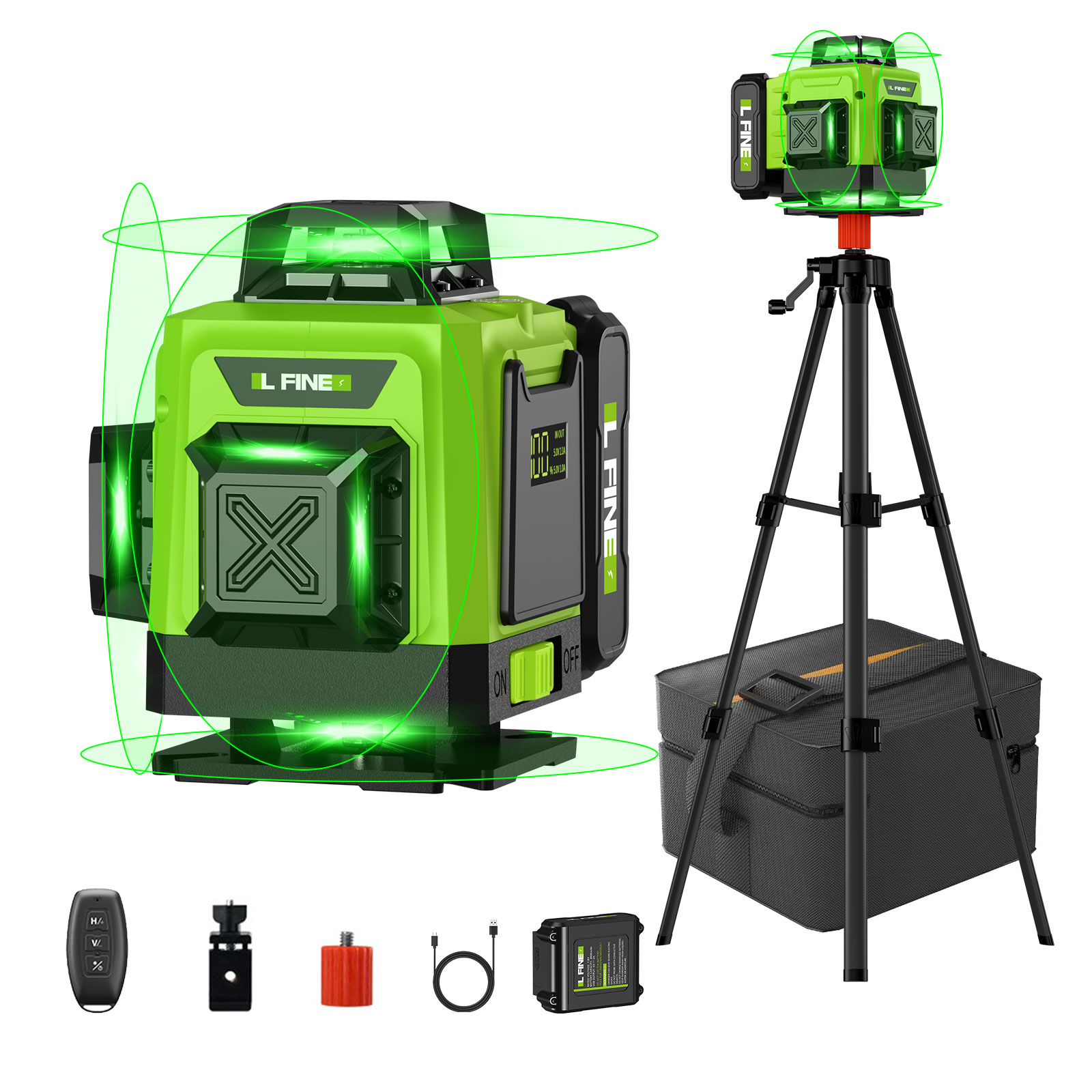 Industrial Laser Measurement - Laser Level Self-Leveling Horizontal Vertical Cross