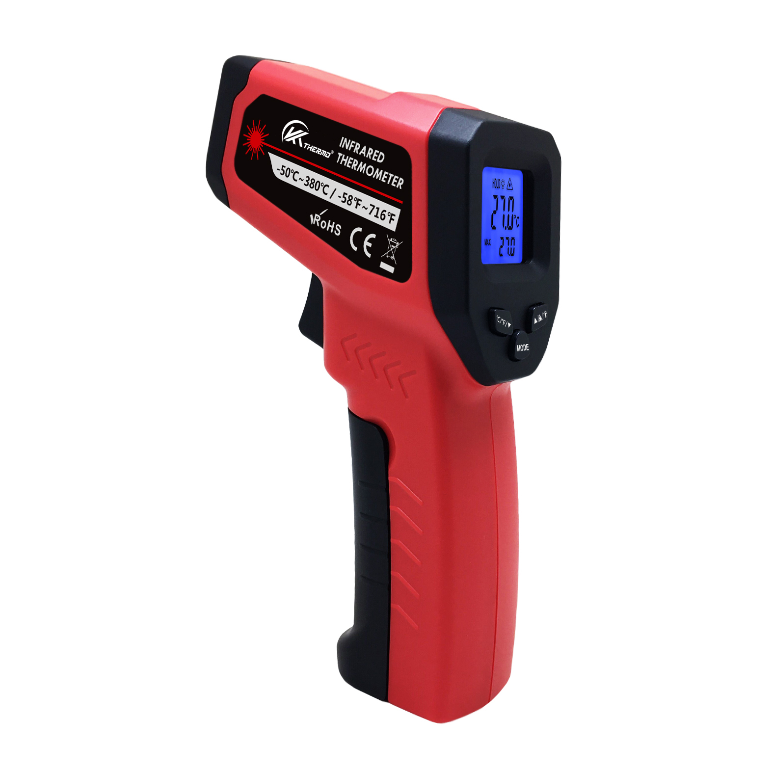 Industrial Laser Temperature Gun - LCD Industrial Electronic Thermometer NonContact -50~600°C
