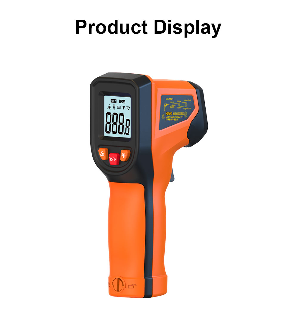 Industrial Laser Temperature Gun - T600 T600A Digital Infrared Thermometer Gun