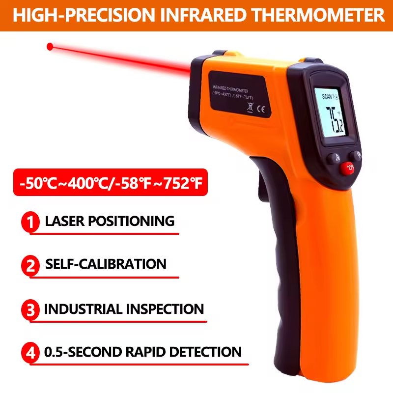 Industrial Laser Temperature Gun - Handheld Infrared Thermometer Temperature Gun Non-Contact