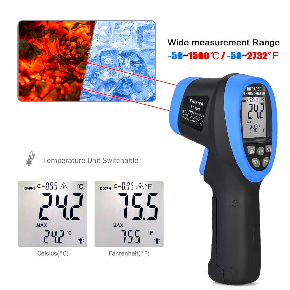 -50℃ to 1500℃ Laser Thermomete - огляд і ціна Industrial Laser Temperature Gun