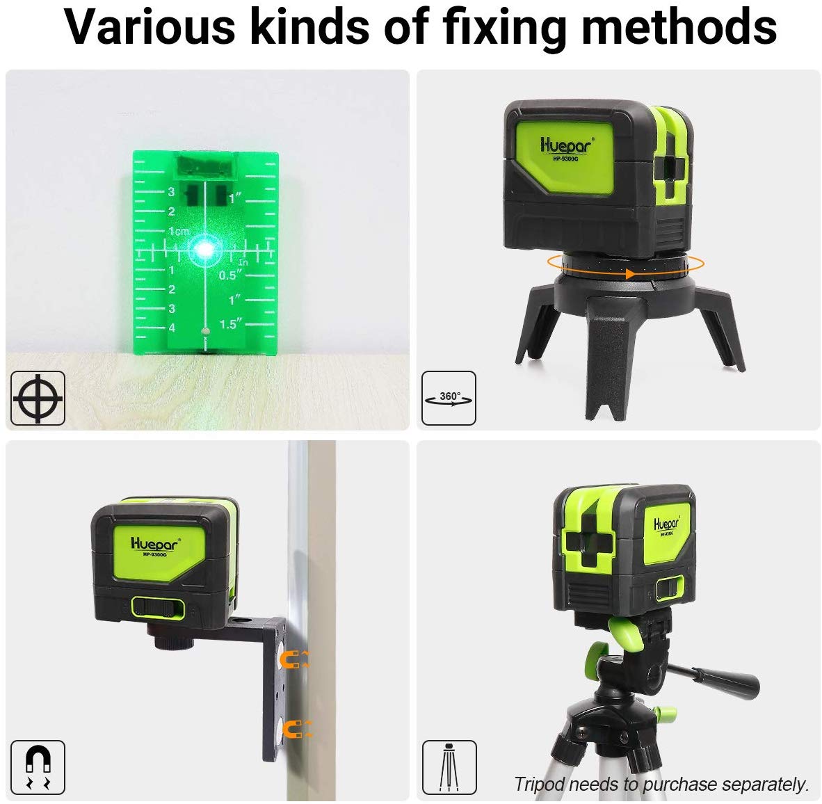 Huepar 9300G 3 Point Laser Sel - огляд і ціна Industrial Laser Measurement