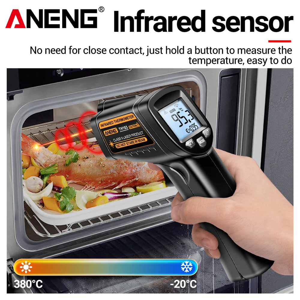 Infrared Laser Temperature Gun - огляд і ціна Industrial Laser Temperature Gun