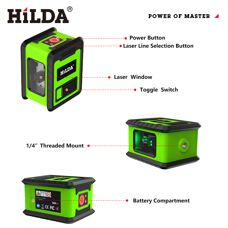 HILDA Laser Level Meter 2-Line - огляд і ціна Industrial Laser Measurement