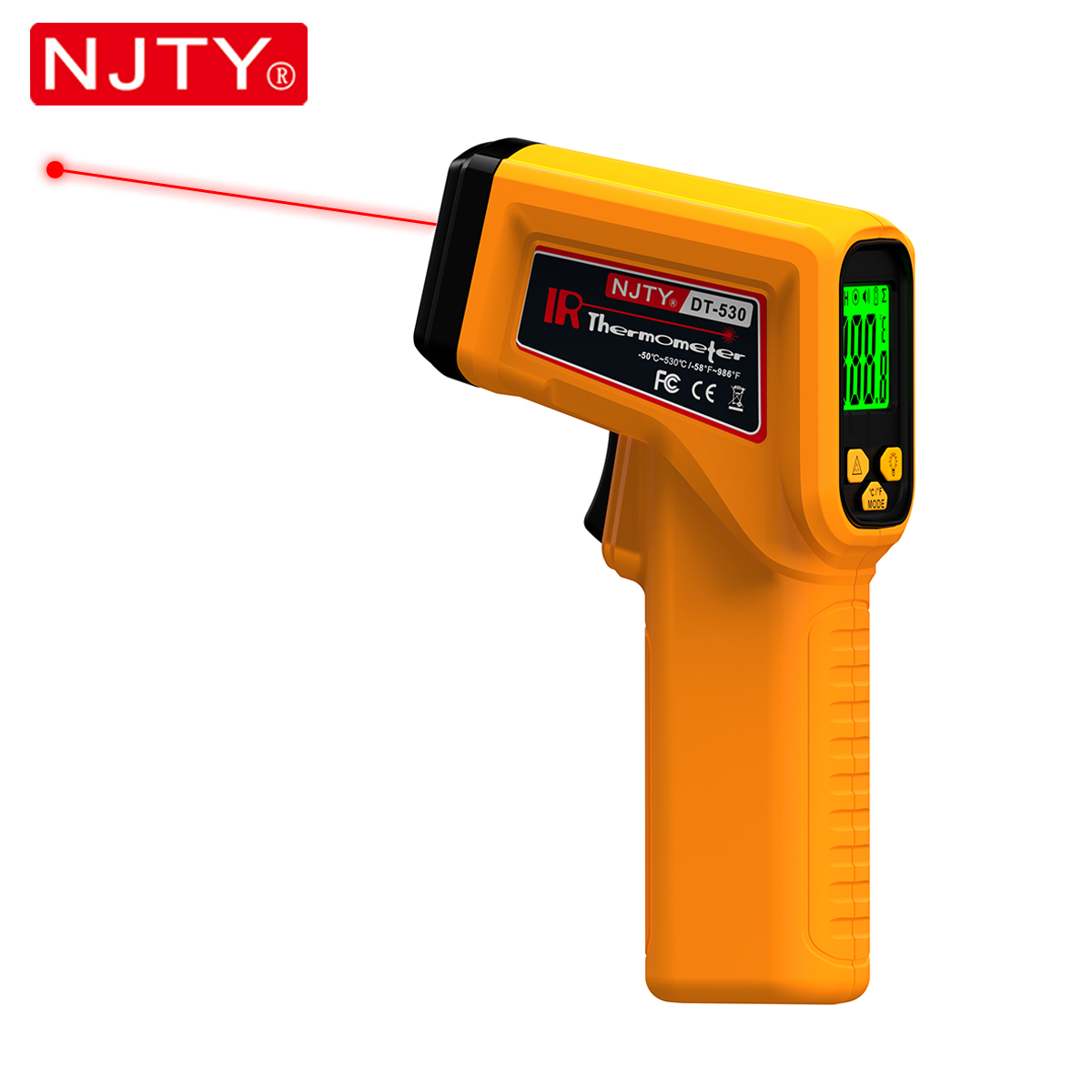NJTY Infrared Thermometer Lase - огляд і ціна Industrial Laser Temperature Gun