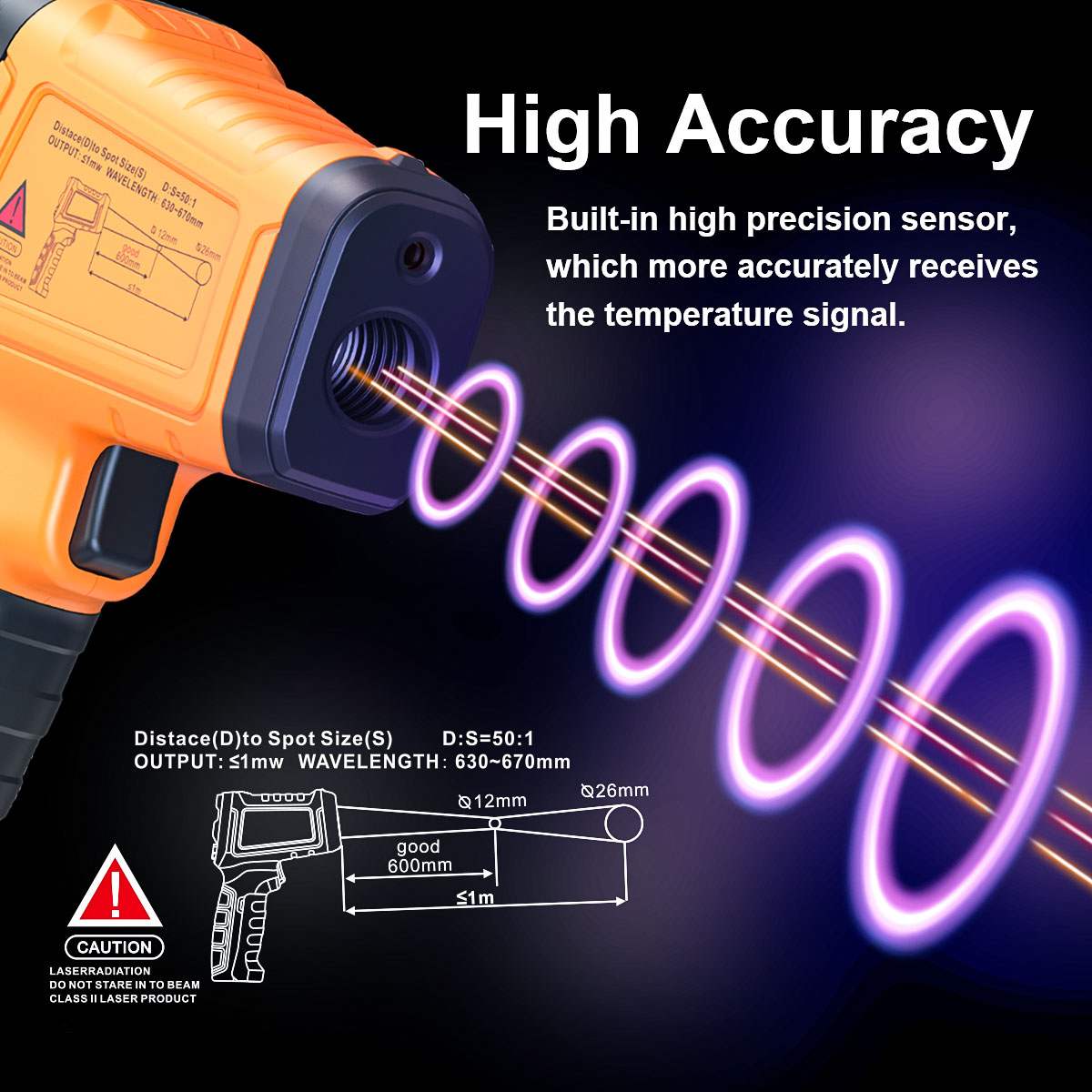 DT1000 DT1600 Infrared Thermom - огляд і ціна Industrial Laser Temperature Gun