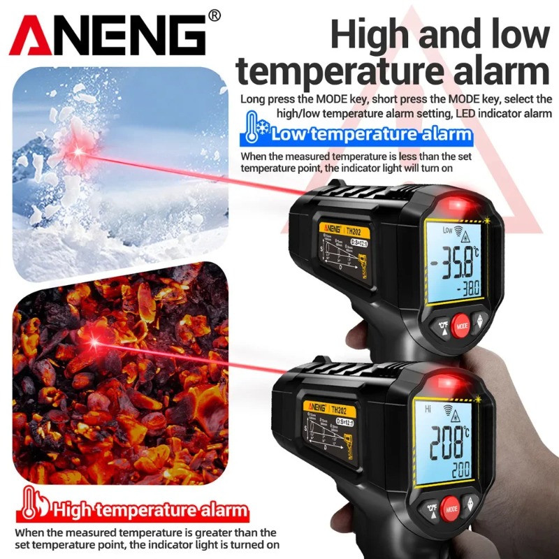 ANENG TH202 Industrial Handhel - огляд і ціна Industrial Laser Temperature Gun