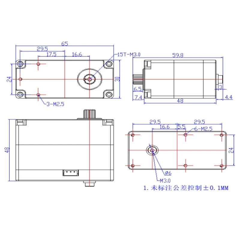 8.4V 105KG Full Metal Double S - огляд і ціна Servo Motor Cnc