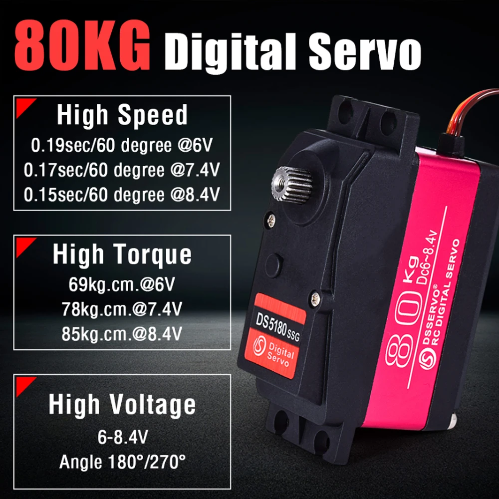 Dsservo Waterproof DS5180 80KG - огляд і ціна Servo Motor Cnc