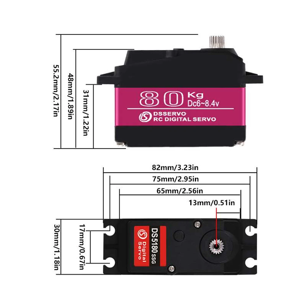 Dsservo Waterproof DS5180 80KG - огляд і ціна Servo Motor Cnc