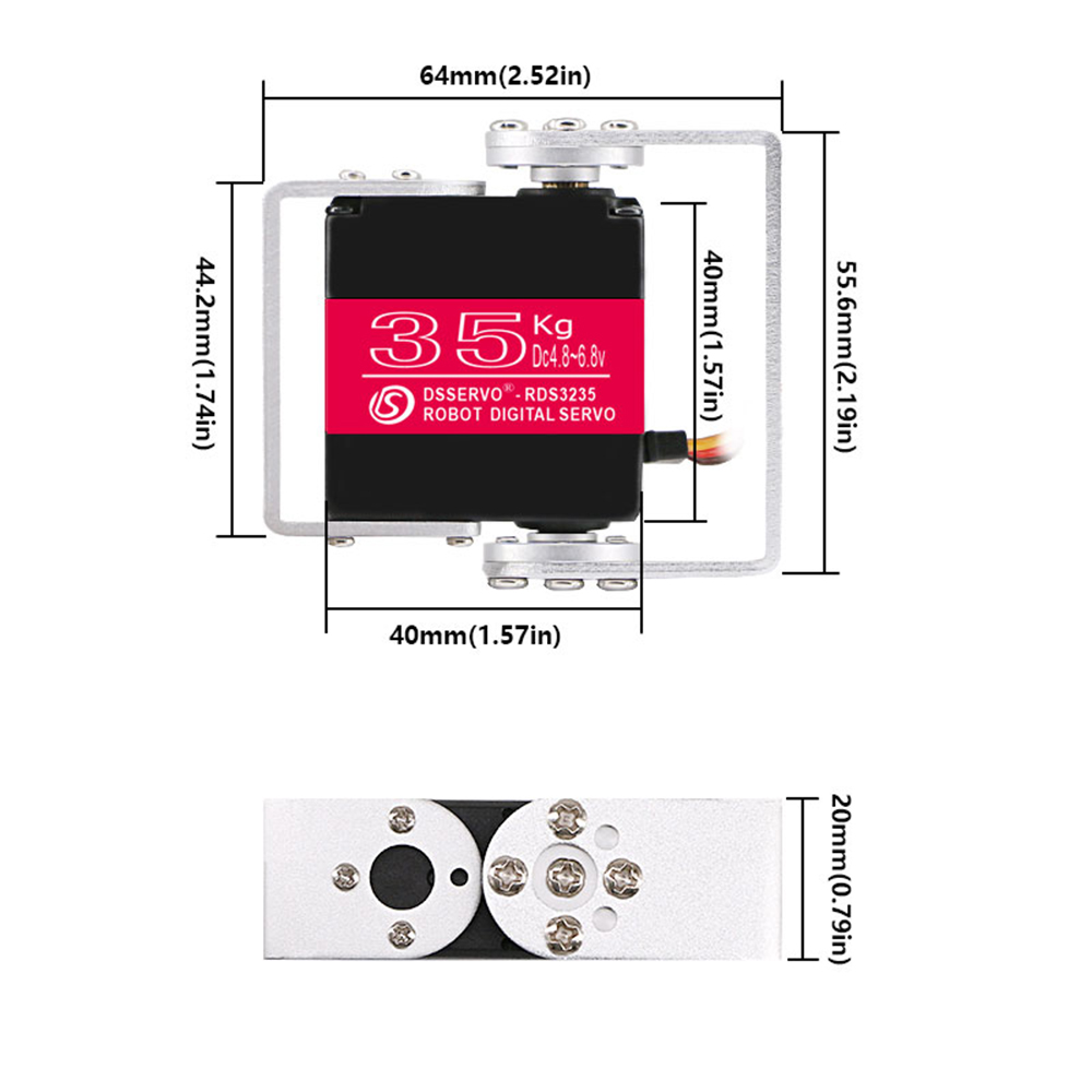 35KG Robot Digital Servo 4.8-6 - огляд і ціна Servo Motor Cnc