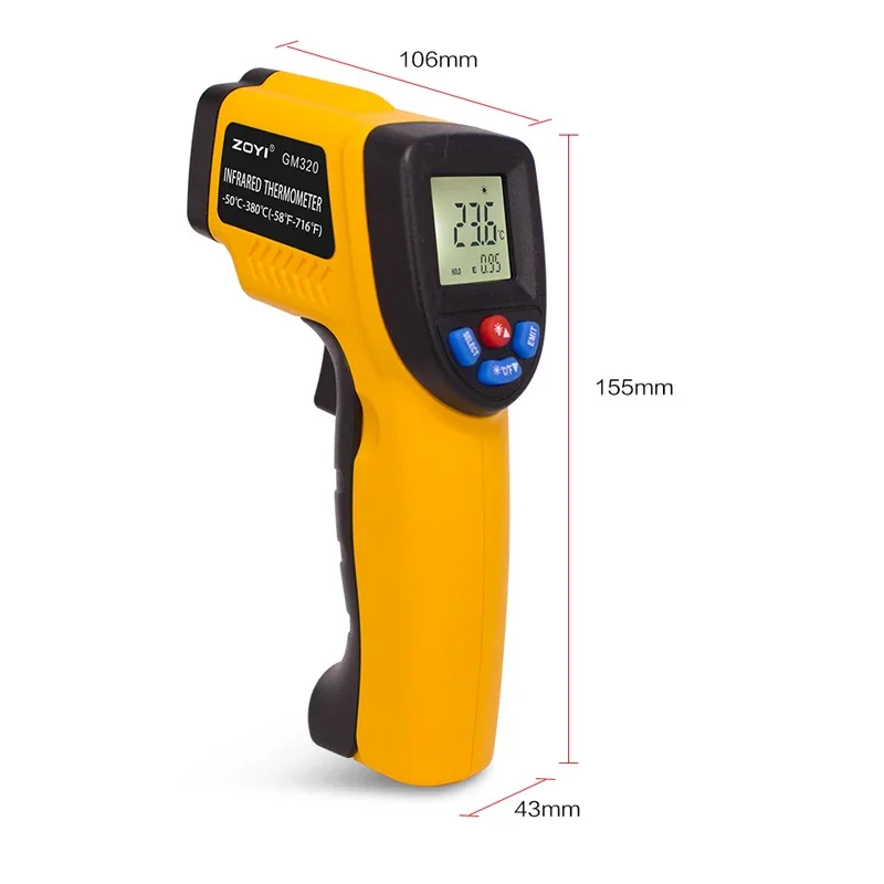 Portable Infrared Thermometer  - огляд і ціна Industrial Laser Temperature Gun